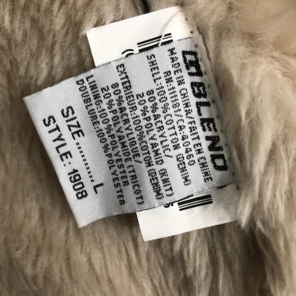 BLEND BRAND DENIM CHIC LUXE SWEATER KNIT JACKET SIZE LARGE - Picture 9 of 10